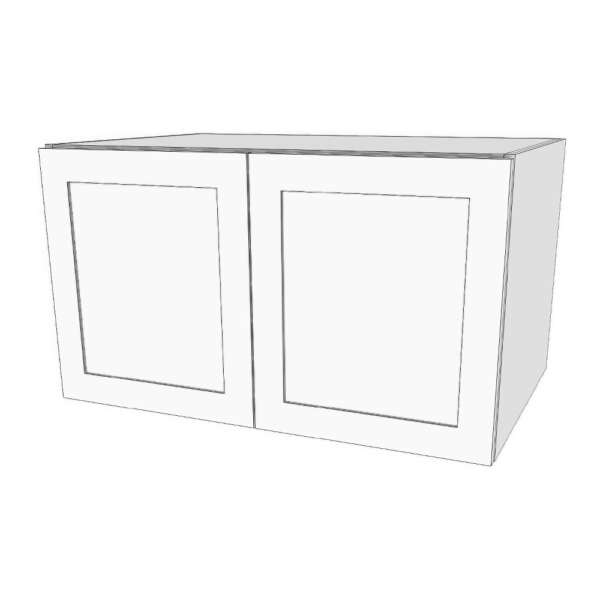 Designed to fit above fridge, extra deep for ease of reach. 30 to 37" wide, 17" to 21" high, 23 5/8" deep to match base depth (no shelves) Suggested width: 31" above fridge.