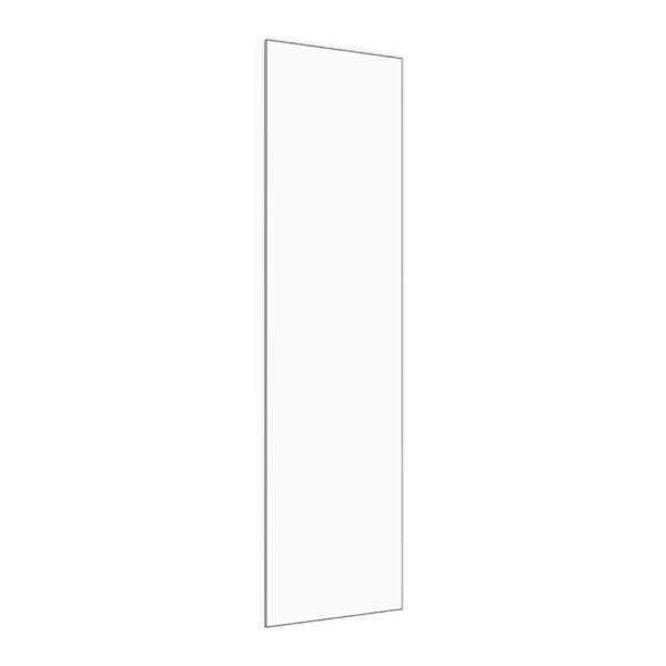 Tall end panel. Finished on both sides and 2 long edges. 12" to 25 1/2" wide, 84" to 91"high.